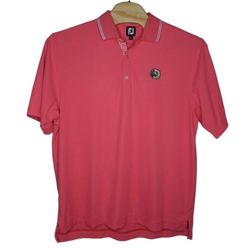 Footjoy‎ FJ Men's 2X Solid Pink Stretch Short Sleeve Golf Polo Shirt